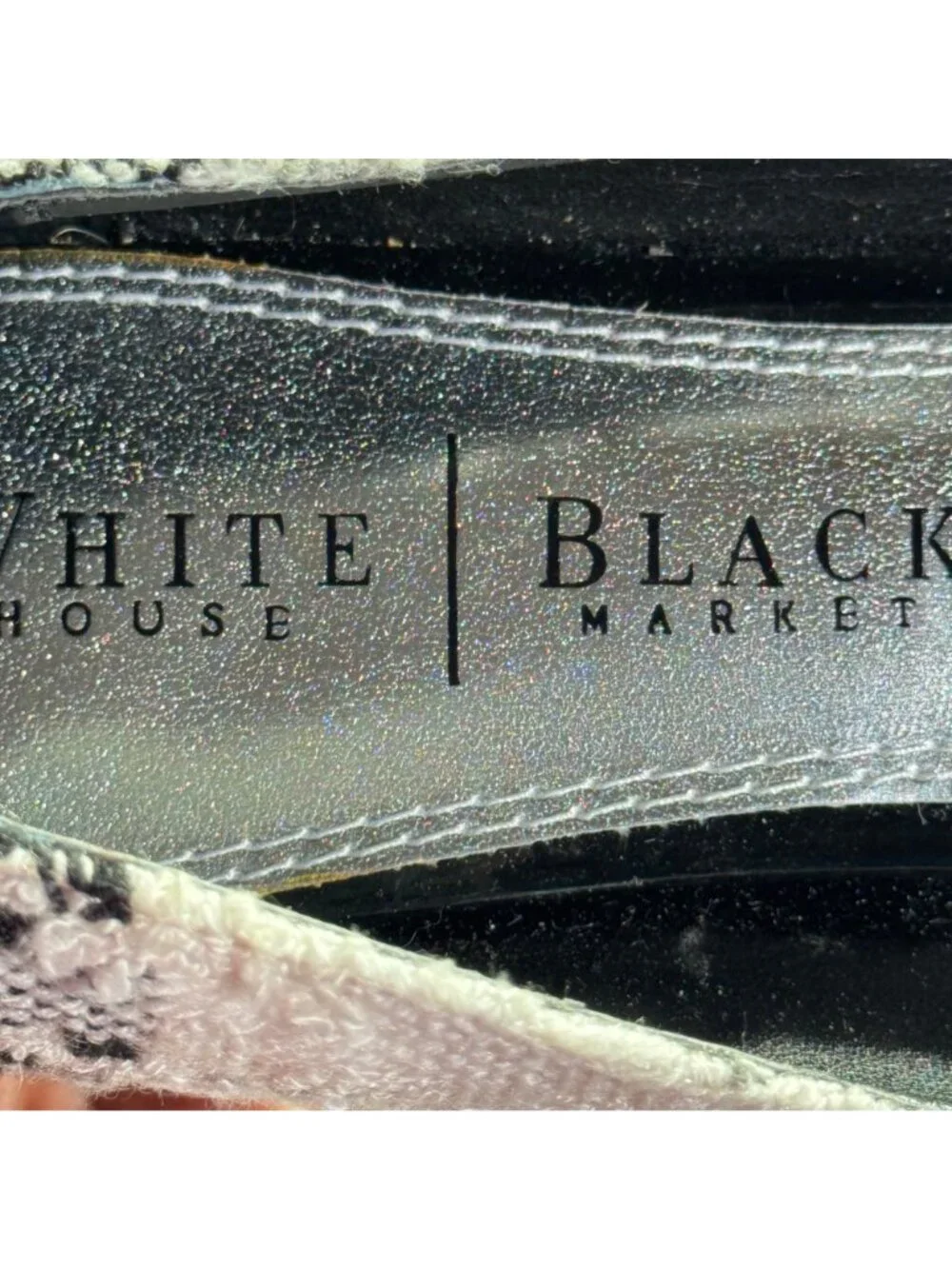 White House Black Market Sawyer Tweed Heels With Bow Accent Size 8 1/2M - Picture 8 of 11